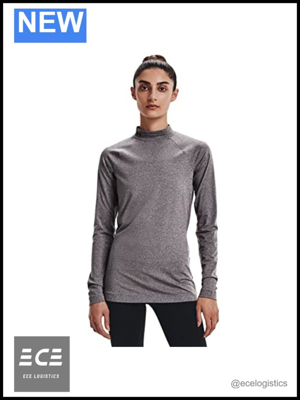 Under Armour Authentics Mock Neck Fitted Long Sleeve Training Tee